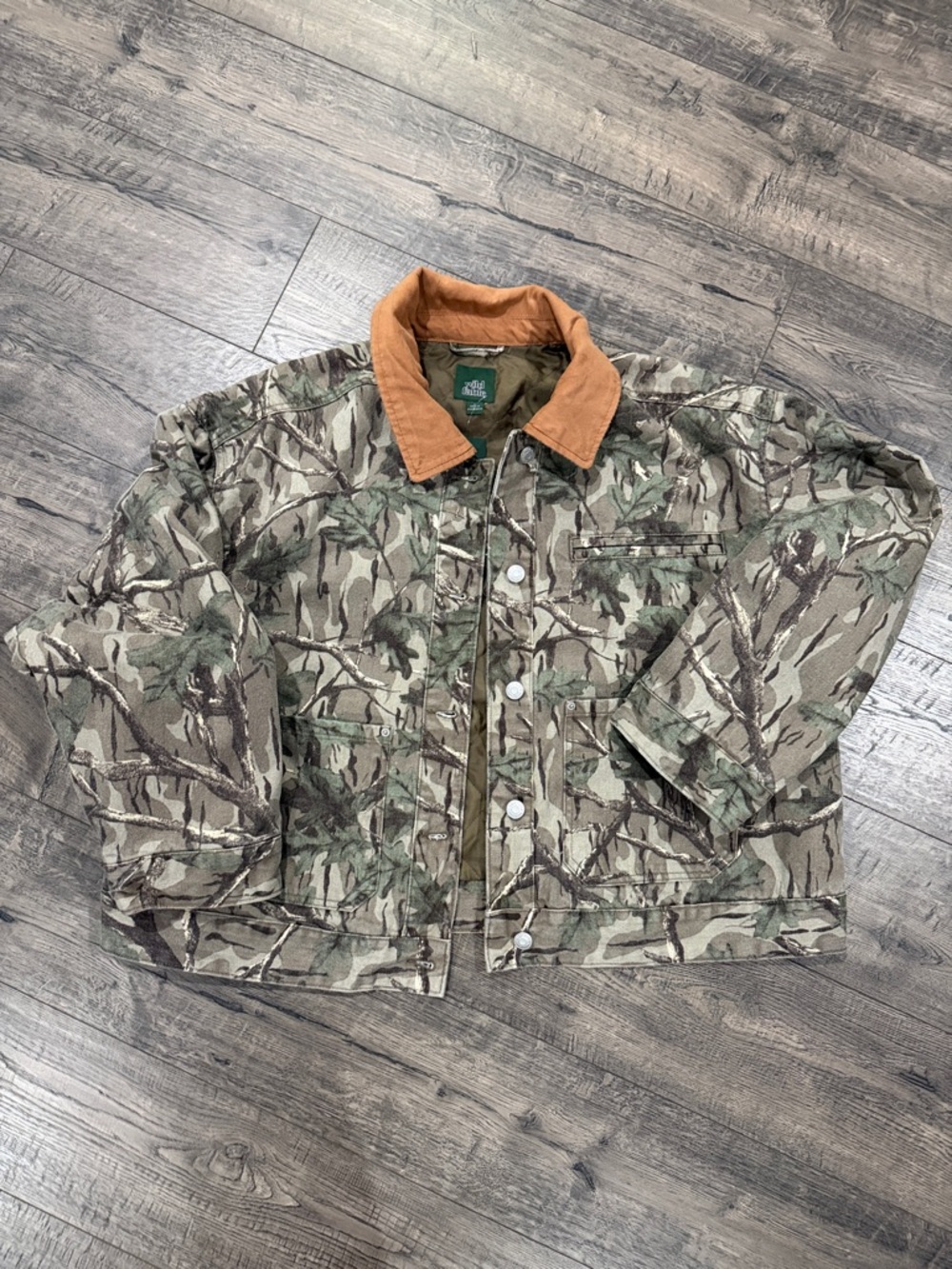wild fable Olive & Orange Camo Field Jacket